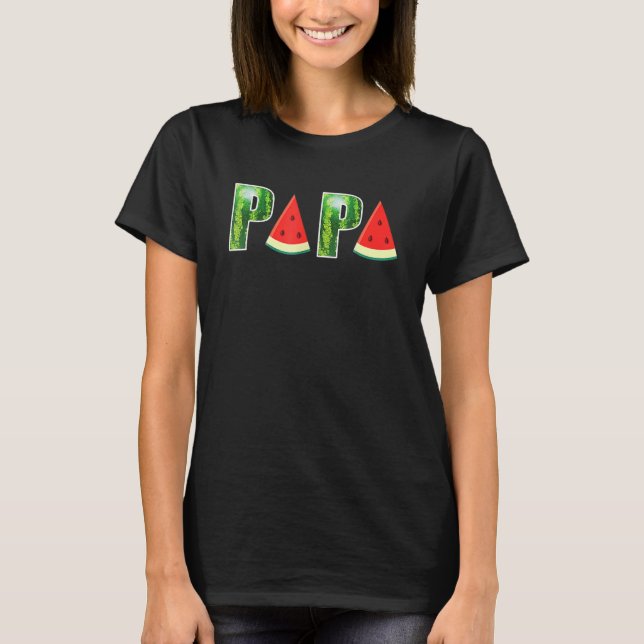 Camiseta Papa Watermelon Melon Summer Frutti Tutti Fiesta (Anverso)