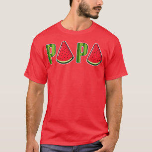 Camiseta Papa Watermelon Summer Fruit Watermelon Slice Fath