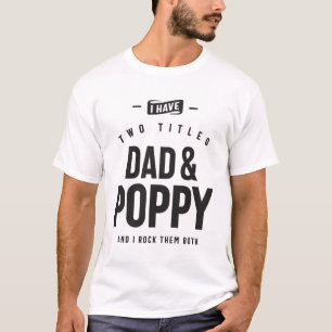 Camiseta Papá y amapola - Doble los títulos, doble la diver