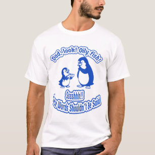 Camiseta Papá y Bebé Pingüino Chiste Divertido de Petróleo