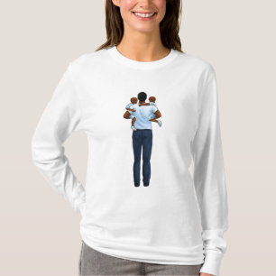 Camiseta Papá y dos hijos en el Día de los Padres Africanos