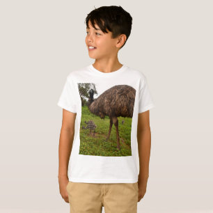 Camiseta Papá Y El Bebé Emus Van A Pasear,