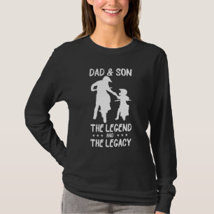 Camiseta Papá Y El Hijo La Leyenda Y La Legado Motocicleta 