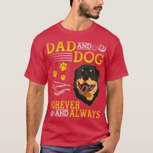 Camiseta Papá Y El Perro Rottweiler Manos A Mano Para Siemp