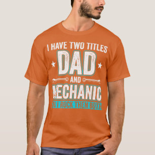 Camiseta Papá y los coches mecánicos divertidos de fijación