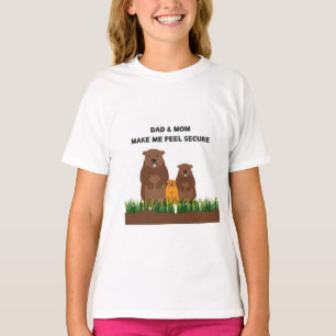 Camiseta Papá y mamá me hacen sentir segura.