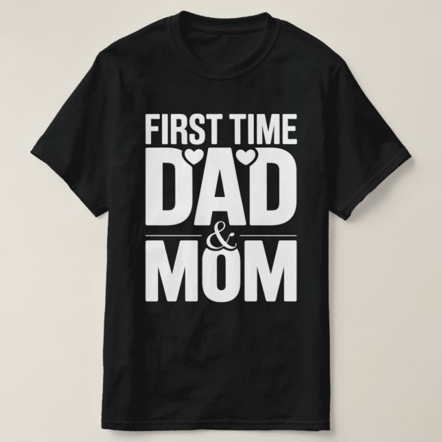 Camiseta papá y mamá por primera vez (Diseño del anverso)