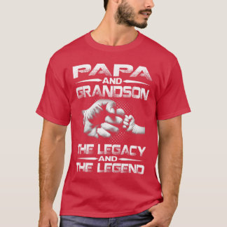 Camiseta Papa y nietoLa leyenda yla Legado chica familia