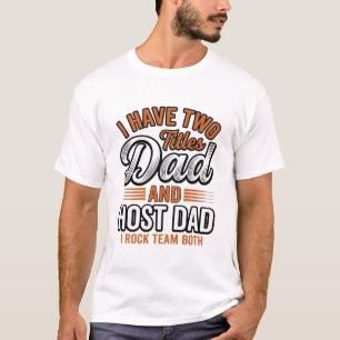 Camiseta Papá y Papá Anfitrión Diseño de cita de grabado vi
