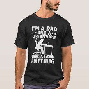 Camiseta Papá Y Un Desarrollador De Juegos Puedo Arreglar C