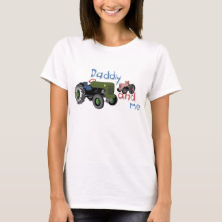 Camiseta Papá y yo tractores del chica