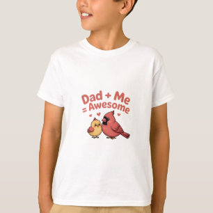 Camiseta Papá + Yo = Increíble - Diseño Cardinal Divertido
