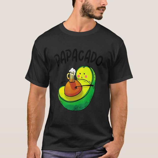 Camiseta Papaacado Aguacate Dad Vegan Daddy Invitación (Anverso)