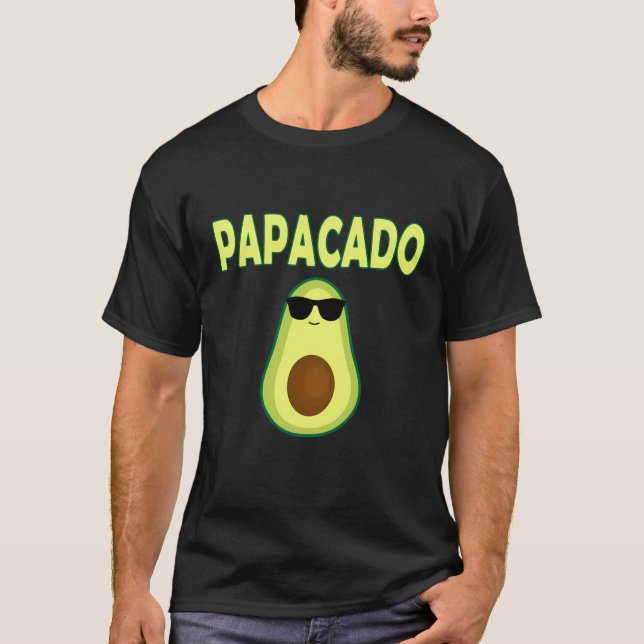 Camiseta Papacado Funny Aguacado El Día Del Padre Pap (Anverso)