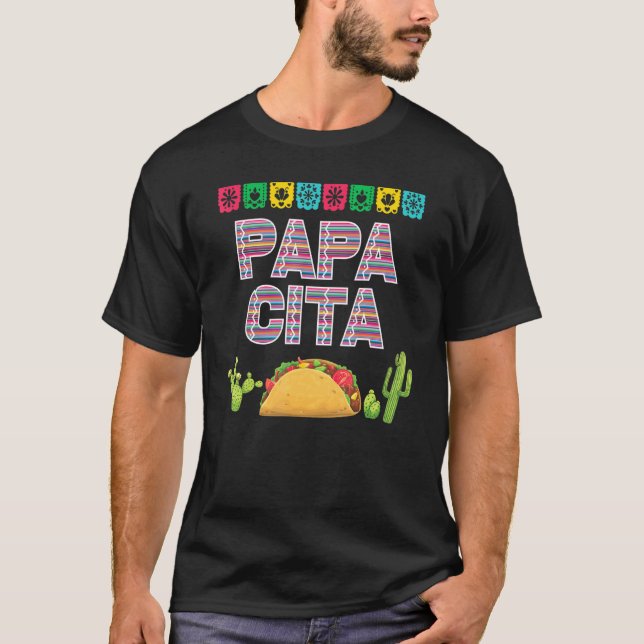 Camiseta Papacita Taco Cinco De Mayo Dad Fiesta Par (Anverso)