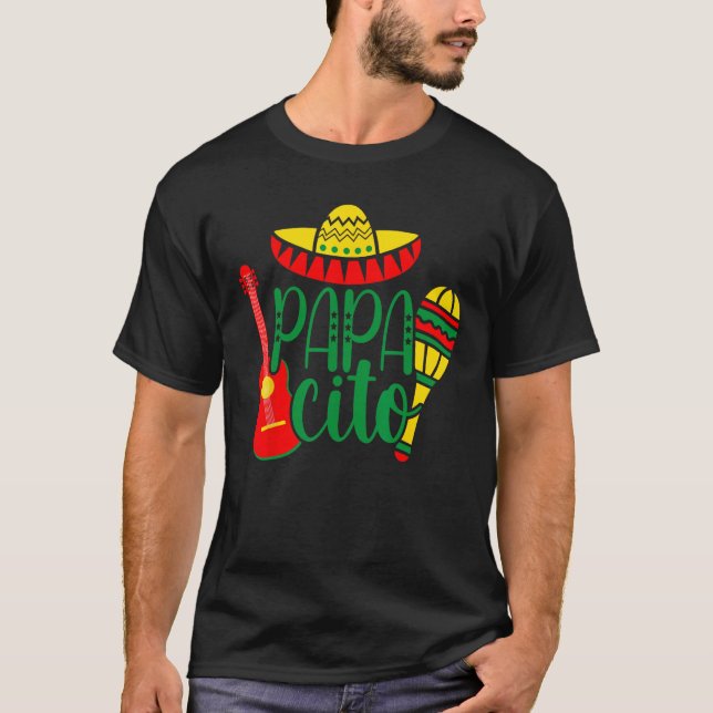 Camiseta Papacito Family Cinco De Mayo Matchin Couple Mexic (Anverso)
