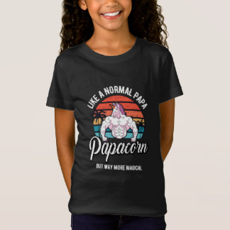 Camiseta Papacorn Retro Vintage Unicornio Daddy Gym