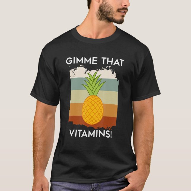 Camiseta Papanicolau de piña y fruta tropical sana Gimme Vi (Anverso)