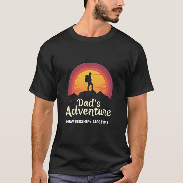 Camiseta Papá's Adventure Club, miembro de toda la vida (Anverso)