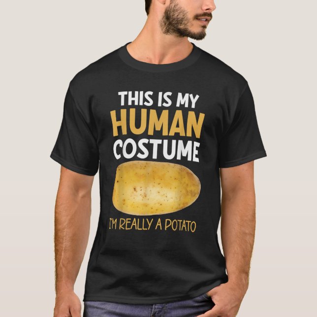 Camiseta Papas alimenticias Ropa Humana De Verdad Soy Un Ki (Anverso)