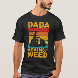 Camiseta Papás Contra la Mala Hierba Jardinería Cortar Cés