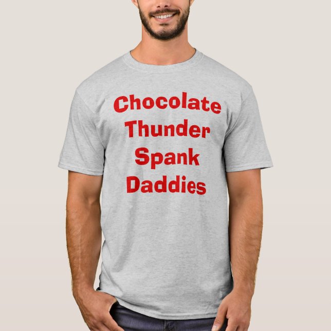 Camiseta Papás del azote del trueno del chocolate (Anverso)