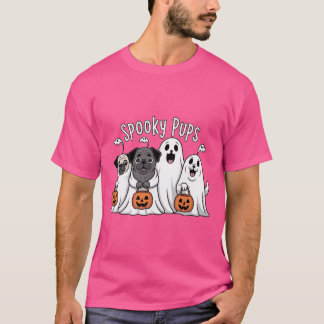 Camiseta Papas espeluznantes adorables con trajes fantasmas