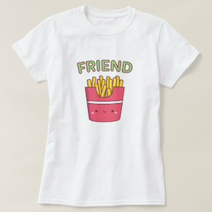 Camiseta Papas Fritas Amigas Lindas Mejor Amiga