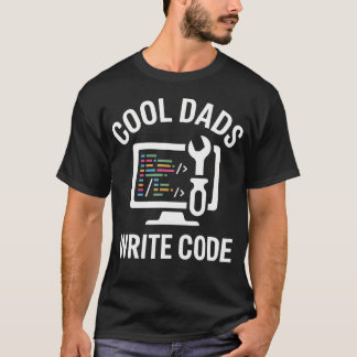 Camiseta Papás Geniales Escriben Código Divertido Programad
