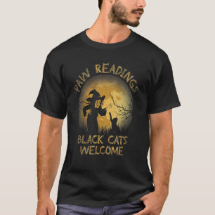 Camiseta Papas lectoras gatos negros Bienvenido disfraz de