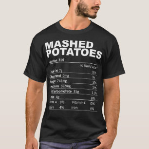 Camiseta Papas machacadas Hechos Nutritivos Divertidos Aman