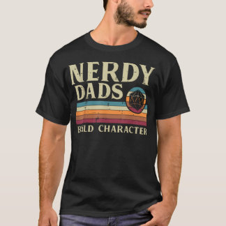 Camiseta Papás Nerds Construyen Carácter Día del Padre Retr