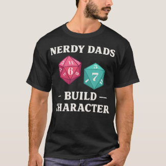 Camiseta Papás Nerds Construyen Personaje Rpg Juegos D20