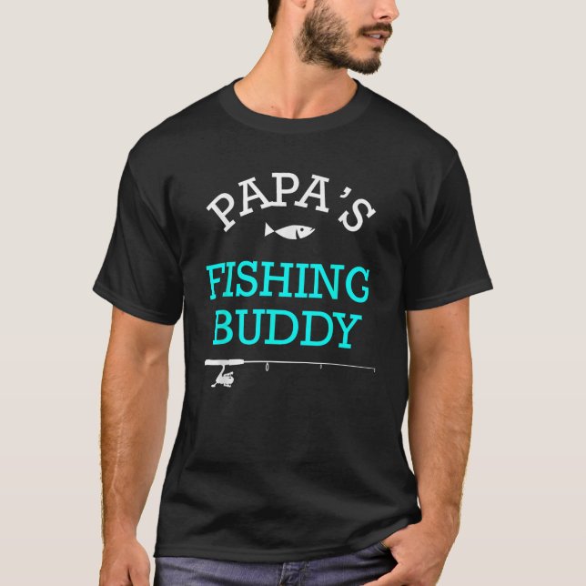 Camiseta Papas Pesca Buddy Cute Kids Gift (Anverso)