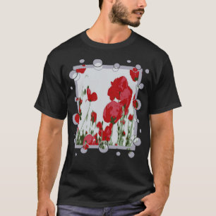 Camiseta Papas rojas botánicas artísticas con bordes divert