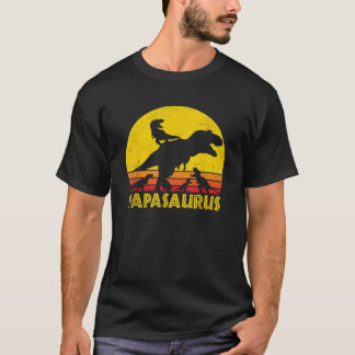 Camiseta Papasaurus Dinosaur 4 Niños Padres Día Gracioso Re