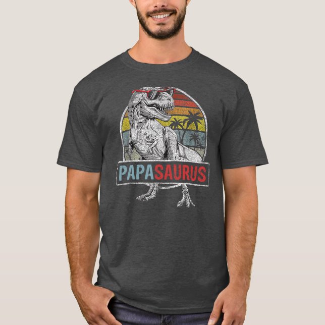 Camiseta Papasaurus Funny T Rex Dinosaur Saurus Papa (Anverso)