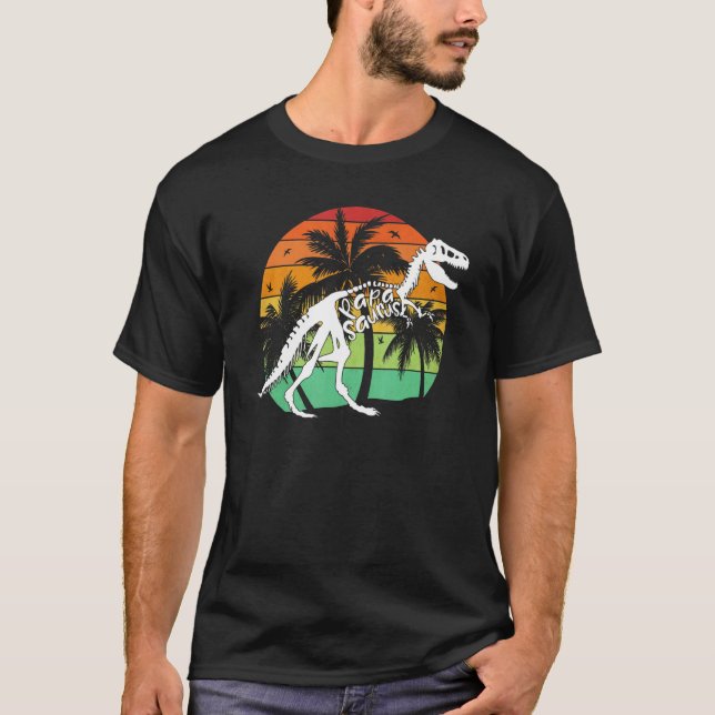 Camiseta Papasaurus Rex Dad Papa Dinosaur Rex Papa Saurus (Anverso)