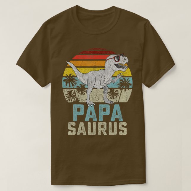 Camiseta Papasaurus Rex Dinosaur Papa Saurus Family Matchi (Diseño del anverso)