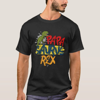 Camiseta Papasaurus Rex Retro shirt-Funny Padre Day-Gift