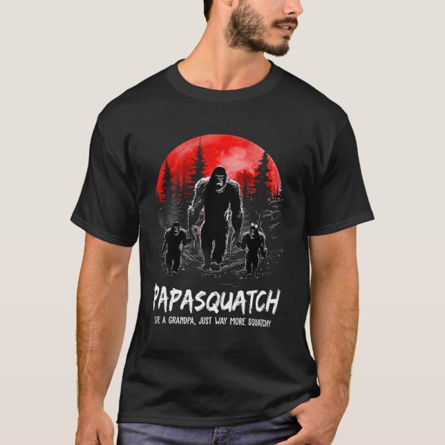 Camiseta Papasquatch como un abuelo, mucho más escuálido (Anverso)