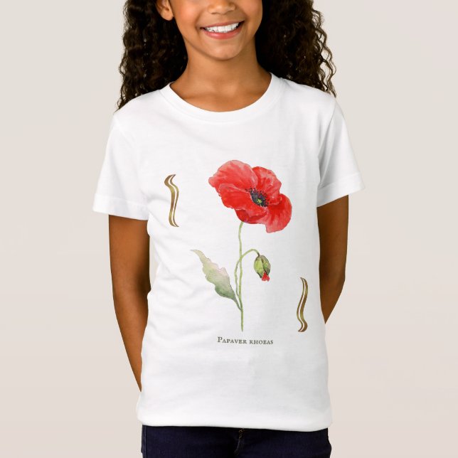 Camiseta Papaver rhoeas  (Anverso)