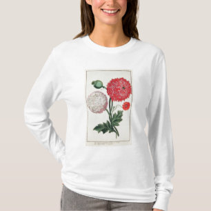 Camiseta Papaver - somniferum y rheas del Papaver grabados