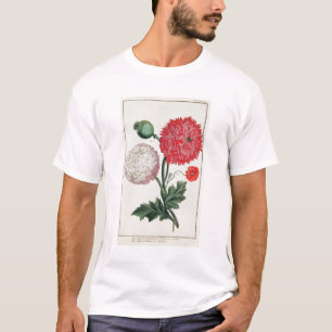 Camiseta Papaver - somniferum y rheas del Papaver grabados