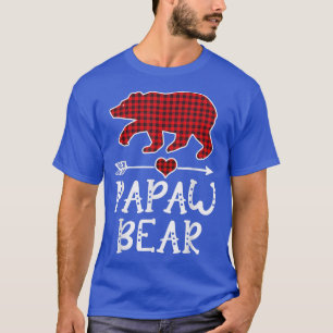 Camiseta Papaw Bear Funny Pajama Red Plaid 1635