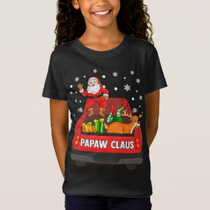 Camiseta Papaw Claus Navidades del Red Truck Santa Reindeer