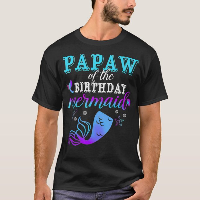 Camiseta Papaw De La Familia Matanza De La Sirena De Cumple (Anverso)