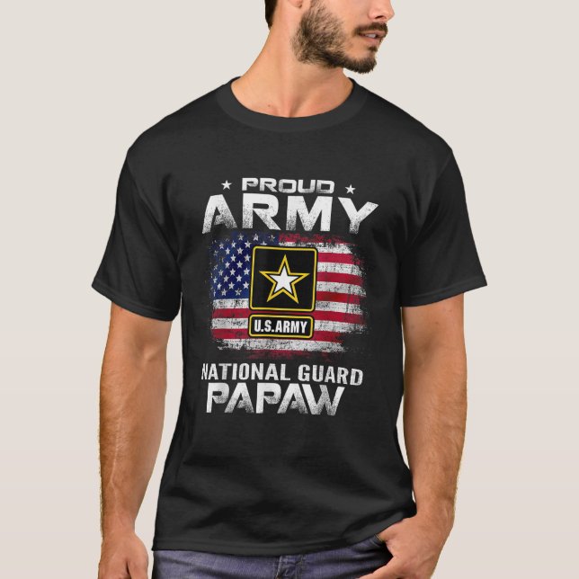 Camiseta Papaw De La Orgullosa Guardia Nacional Del Ejércit (Anverso)