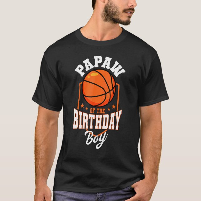 Camiseta Papaw Del Tema Bday Boy Basketball (Anverso)