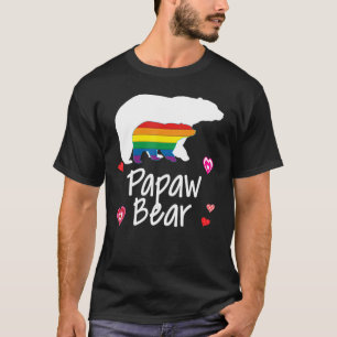 Camiseta Papaw Lgbt Oso Orgullo Lesbiano Gay Floral Arcoiri